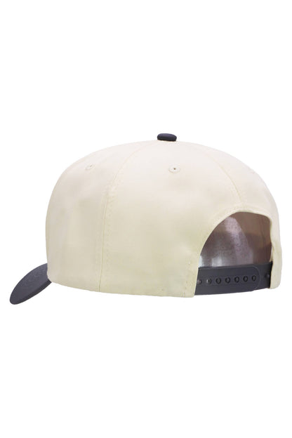 Two Tone Beige Upper Five Panel Baseball Cap