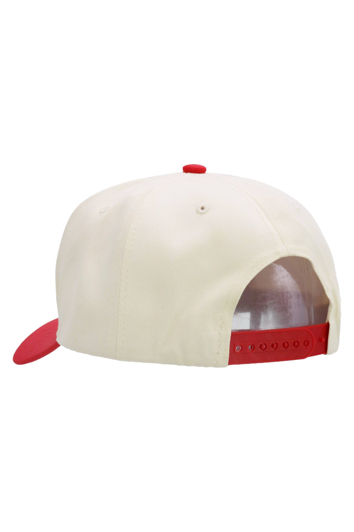 Two Tone Beige Upper Five Panel Baseball Cap
