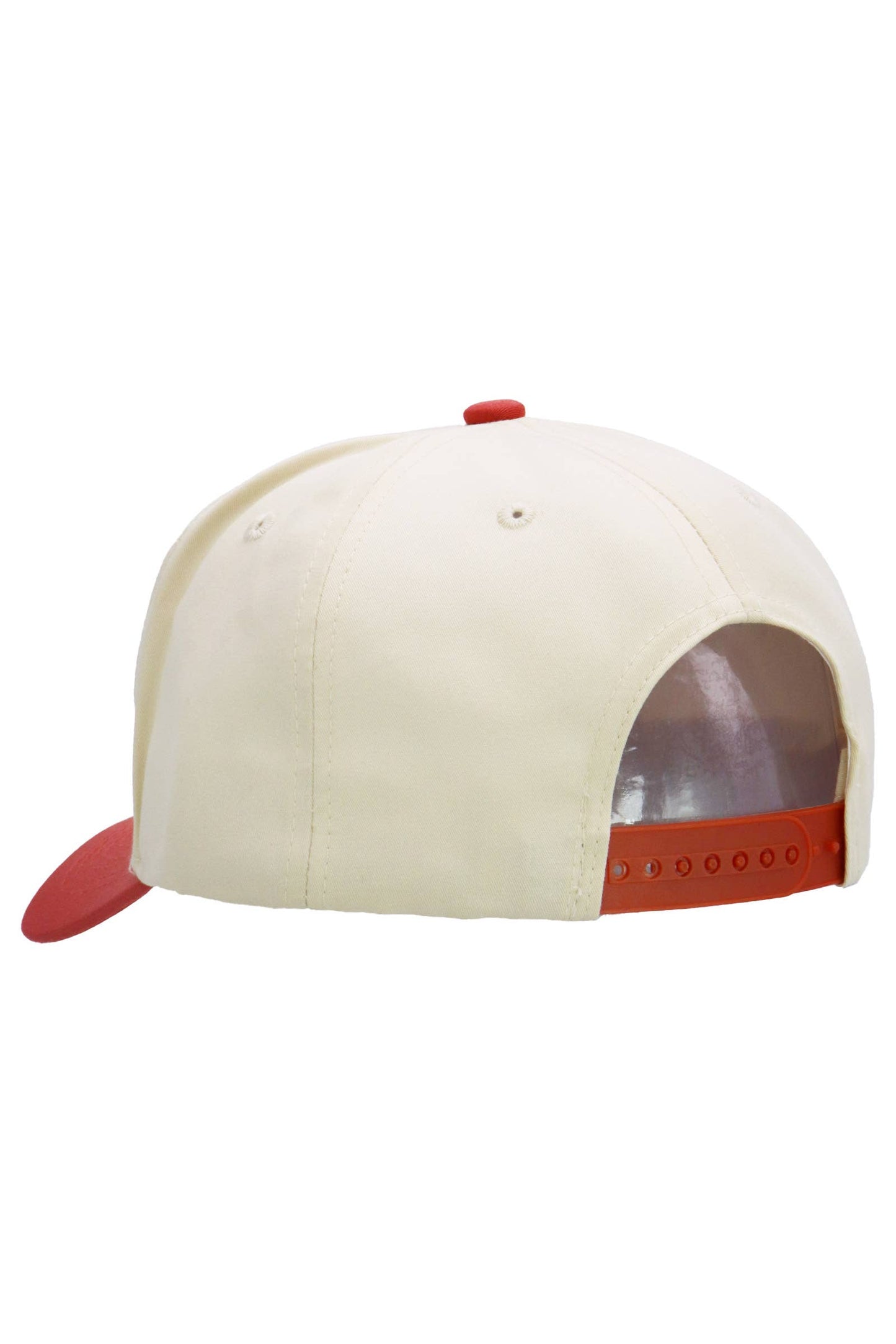 Two Tone Beige Upper Five Panel Baseball Cap