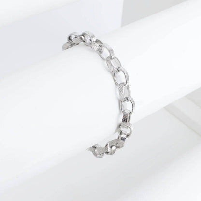 18K Gold PVD Stainless Steel Thick Oval Chain Bracelet