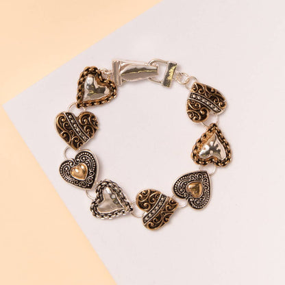 Tailored Link Heart Bracelet