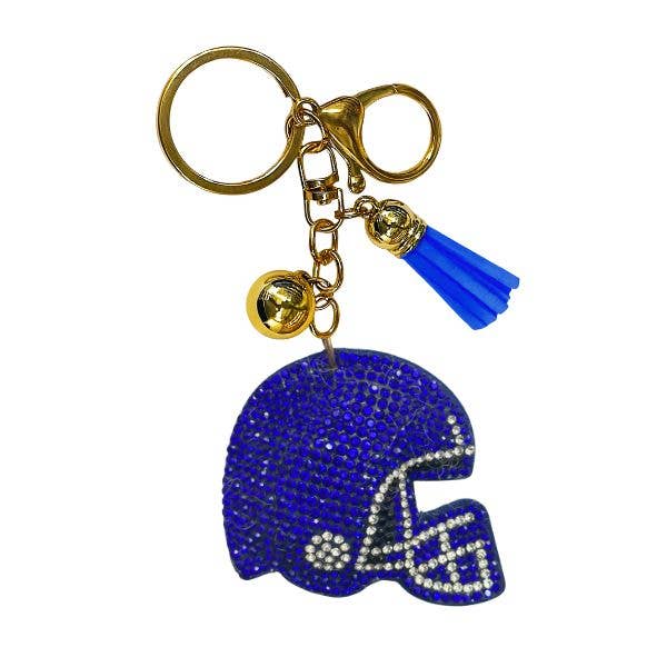 Helmet Crystal Bling Keychains