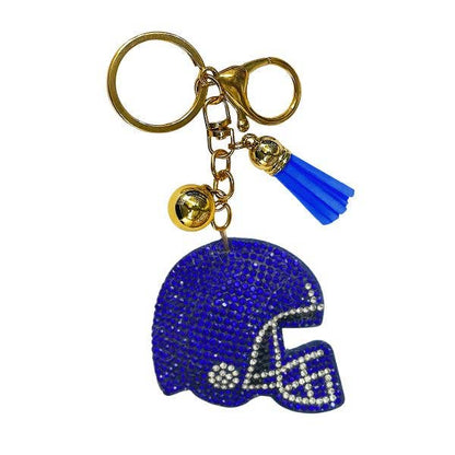 Helmet Crystal Bling Keychains