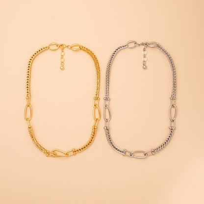 Oval Link Rope-Style Chain Necklace