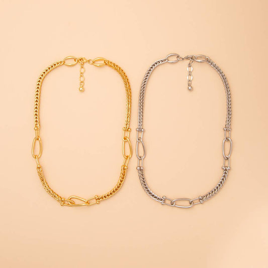 Oval Link Rope-Style Chain Necklace